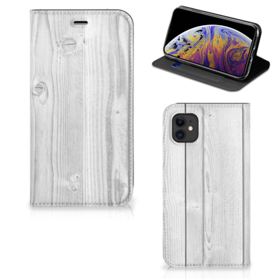 Apple iPhone 11 Book | Wallet Case | White Wood