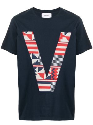 Ports V t-shirt à logo V - Noir