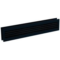 Nedco inbouw-deurventilatierooster - 455x90mm - zwart - kunststof