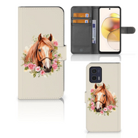 Telefoonhoesje met Pasjes voor Motorola Moto G73 Paard