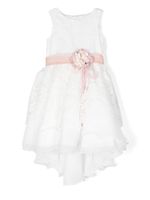 Mimilù floral-applique tulle dress - Blanc - thumbnail