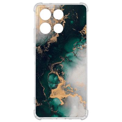TPU Telefoonhoesje Motorola Moto G56 - Marmer Groen backcover