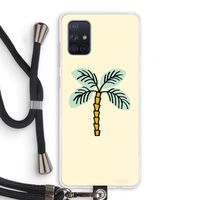 Palmboom: Samsung Galaxy A71 Transparant Hoesje met koord Palmboom: Samsung Galaxy A71 Transparant Hoesje met koord