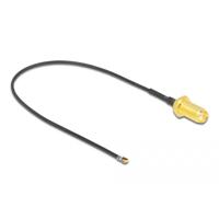 Delock WiFi-antenne Aansluitkabel [1x SMA-bus - 1x IPEX-stekker] 0.2 m Zwart