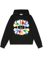 Gucci Interlocking G graphic-print hoodie - Noir - thumbnail