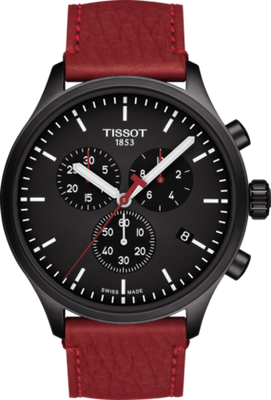Horlogeband Tissot T1166173605110 / T600044360 Leder Rood 22mm