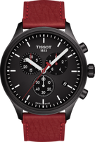 Horlogeband Tissot T1166173605110 / T600044360 Leder Rood 22mm