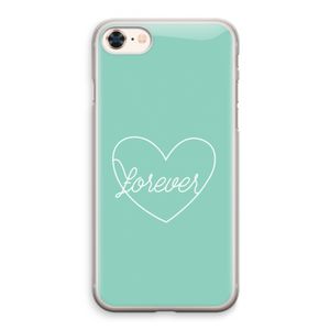 Forever heart pastel: iPhone 8 Transparant Hoesje