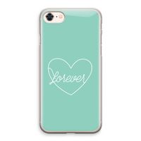 Forever heart pastel: iPhone 8 Transparant Hoesje