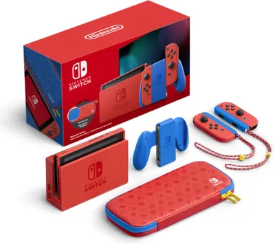 Nintendo Switch (2019 upgrade) - Mario Red & Blue Edition (boxed)