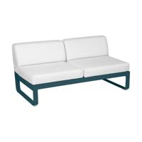 Fermob Bellevie 2-zitsmodule loungebank Acapulco Blue - Off-White