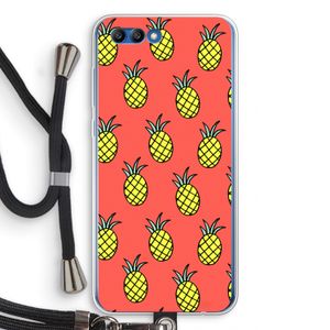 Ananas: Honor 10 Transparant Hoesje met koord