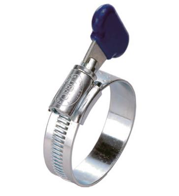 RVS slangklem met vleugelmoer 19 - 25 mm