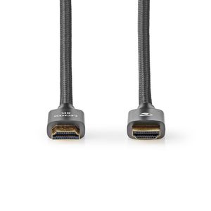 Ultra High Speed HDMI-Kabel | HDMI-Connector - HDMI-Connector | Gun Metal Grey | Gevlochten