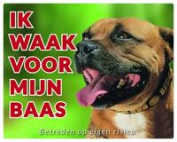 Staffordshire Bull Terrier Waakbord - Ik waak voor