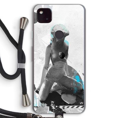 I will not feel a thing: Pixel 4a 5G Transparant Hoesje met koord