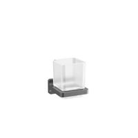 Crosswater Rotar Bekerhouder - 8x9.8x9cm - met beker - vierkant - wandmodel - leisteen RT003T Crosswater Rotar Bekerhouder - 8x9.8x9cm - met beker - vierkant - wandmodel - leisteen RT003T