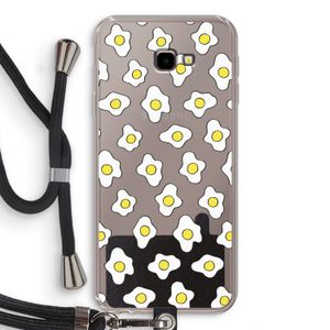 Spiegeleitjes: Samsung Galaxy J4 Plus Transparant Hoesje met koord