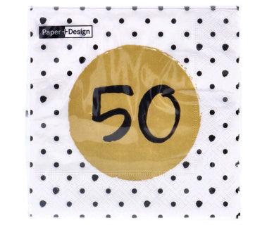 Servetten 50th Birthday 33x33 cm