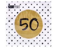 Servetten 50th Birthday 33x33 cm