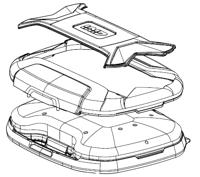 GIVI TRK35BB Bovenschaal, Onderschaal & deksel voor koffers op de moto GIVI TRK35BB Bovenschaal, Onderschaal & deksel voor koffers op de moto