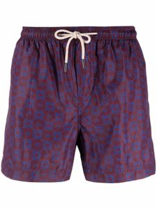 PENINSULA SWIMWEAR short de bain à imprimé géométrique - Rouge