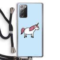Eenhoorn: Samsung Galaxy Note 20 / Note 20 5G Transparant Hoesje met koord