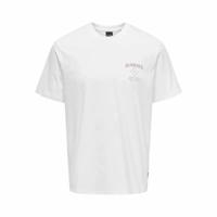 Heren-T-Shirt met Korte Mouwen Only & Sons Onskye Reg Wit - Maat: M
