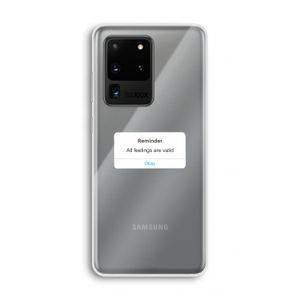 Reminder: Samsung Galaxy S20 Ultra Transparant Hoesje