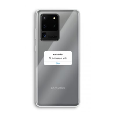 Reminder: Samsung Galaxy S20 Ultra Transparant Hoesje