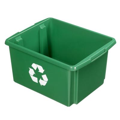 Sunware opslagbox - groen - 32 liter - 45 x 36 x 24 cm - kunststof - opbergbox