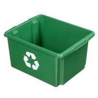 Sunware opslagbox - groen - 32 liter - 45 x 36 x 24 cm - kunststof - opbergbox