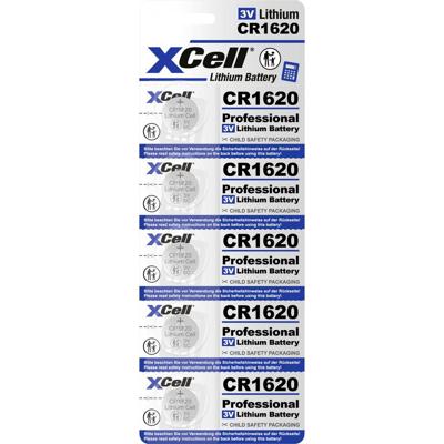 XCell Knoopcel CR1620 3 V 5 stuk(s) 70 Lithium CR1620-B5