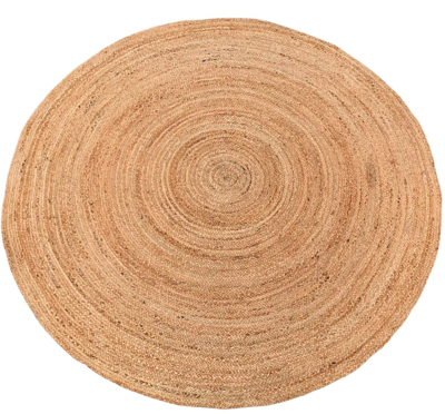 Rond vloerkleed gevlochten jute Naturel in 5 maten
