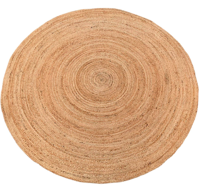 Rond vloerkleed gevlochten jute Naturel in 5 maten