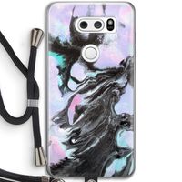 Pastel zwart: LG V30 Transparant Hoesje met koord