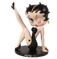 Betty Boop Been Omhoog Beeld (Zwarte Glitter) Betty Boop Been Omhoog Beeld (Zwarte Glitter)