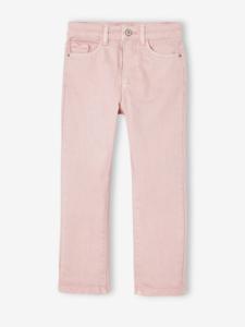 Slim fit medium MorphologiK meisjesbroek roze (poederkleur)