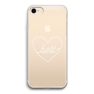 Best heart pastel: iPhone 7 Transparant Hoesje