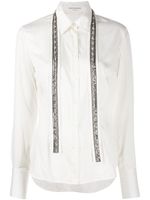 Ermanno Scervino chemise en soie à rayures - Blanc