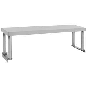 VidaXL Verhoging voor werktafel 120x30x35 cm roestvrij staal
