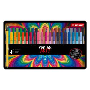 Stabilo pen 68 in metalen doos, 40kl.