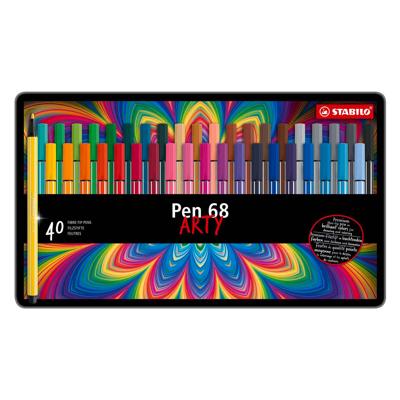 Stabilo pen 68 in metalen doos, 40kl.