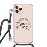 Happy days: iPhone 11 Pro Max Transparant Hoesje met koord