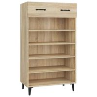 The Living Store Schoenenkast - 60 x 35 x 105 cm - Sonoma eiken