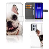 OnePlus Nord CE 2 | Telefoonhoesje | Met pasjeshouder | Franse Bulldog