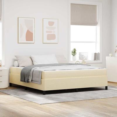 Boxspring bed Crème en Zwart 180 x 200 cm