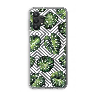 Geometrische jungle: Samsung Galaxy A32 5G Transparant Hoesje
