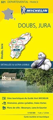 Wegenkaart - landkaart 321 Doubs - Jura | Michelin Wegenkaart - landkaart 321 Doubs - Jura | Michelin