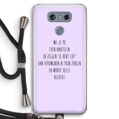 Relatief: LG G6 Transparant Hoesje met koord